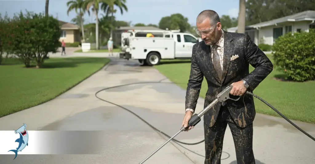 Power Wash Driveway