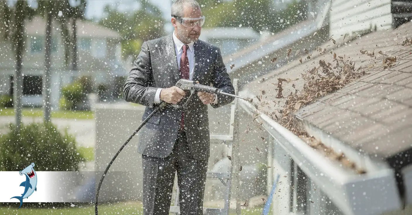 Before Naples Gutters Fully Clogged Compacted Debris