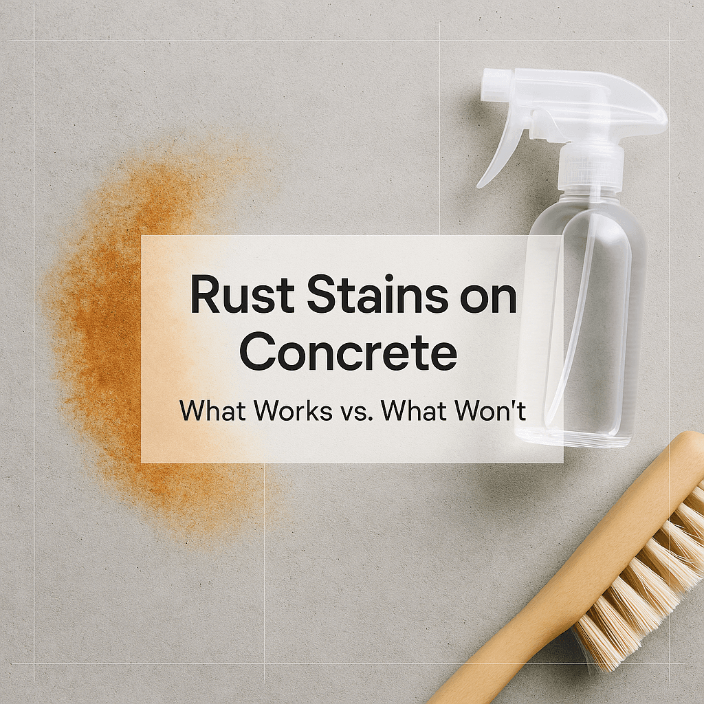Rust Stains on Concrete: What Works (and What Won’t)