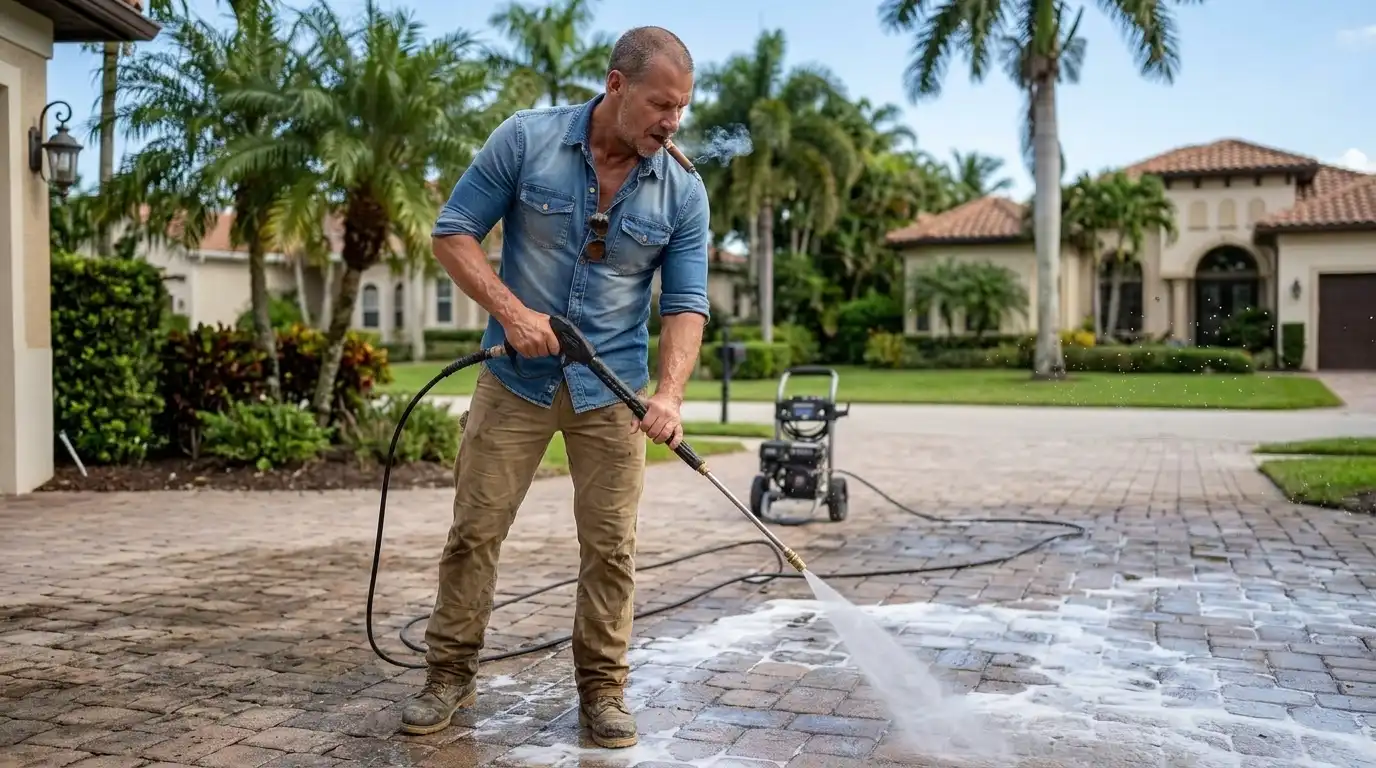 Paver Weed Growth Clean vs. Re-Sand vs. Seal