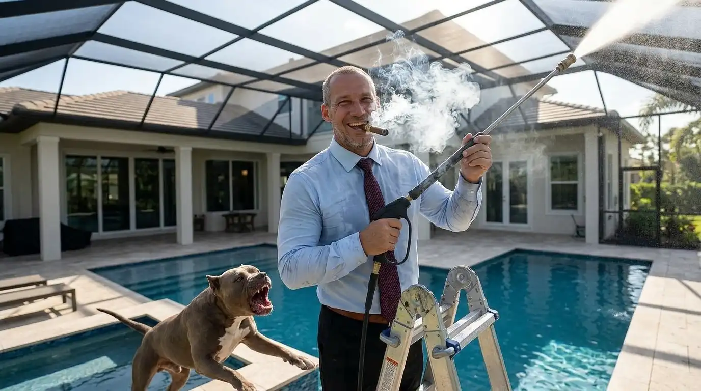 Pool Cage Cleaning — Lely Resort Naples FL